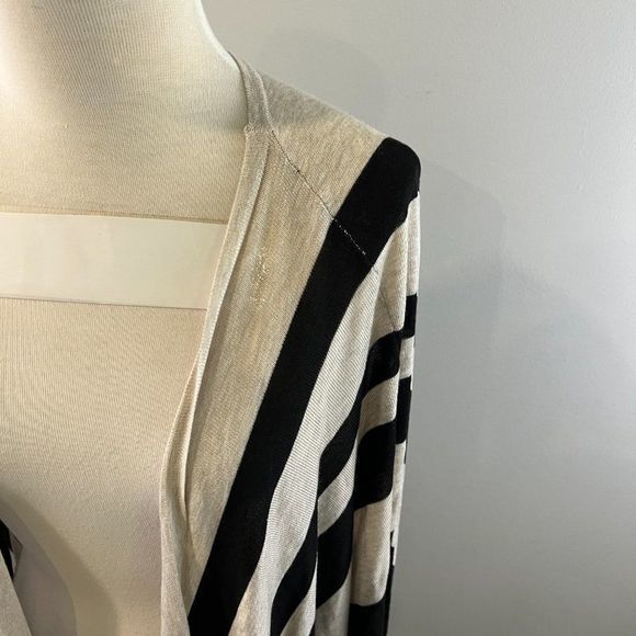 H&M Beige Black Stripe‎ Cardigan (M/L) - Picture 3 of 8